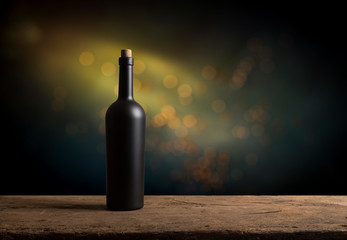 Pouring red wine into glasses in the vineyard, toned