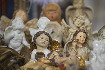 Collection of different kind of vintage cupids