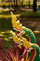 Travelling Laos, temple gold decoration 