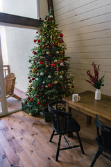 christmas tree in living room