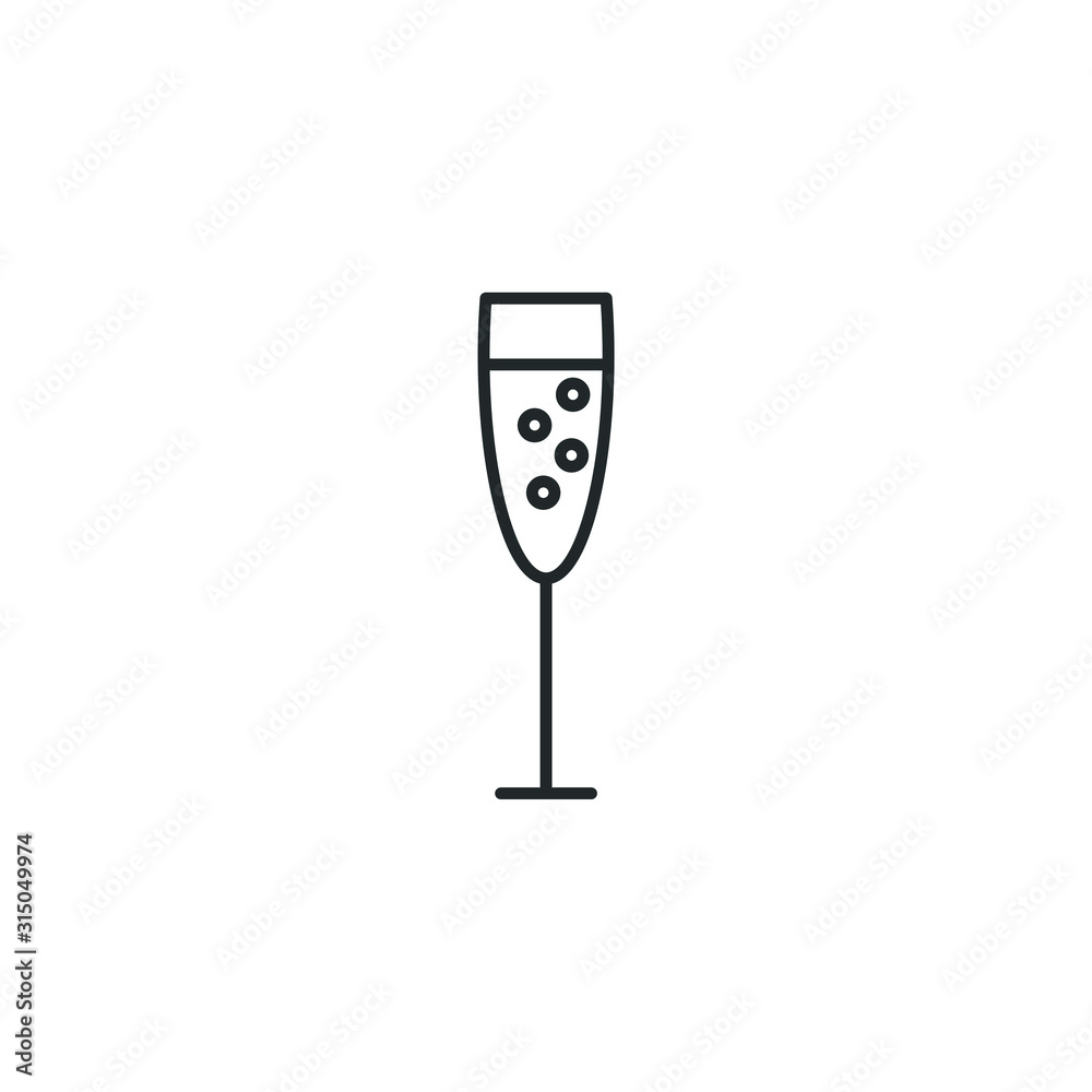 Poster cocktail icon template color editable. cocktail symbol vector sign isolated on white background illu