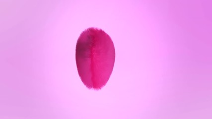 Abstract 3d dancing heart with pink fur material. motion graphic. love concept.