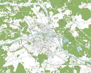 map of the city of Tver, Russia