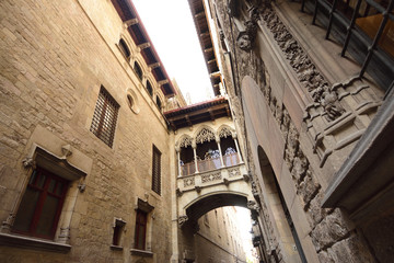 Fototapeta na wymiar Arch of El Bisbe in Barcelona, Catalonia, Spain