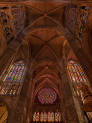 interior windows of the cathedral of León