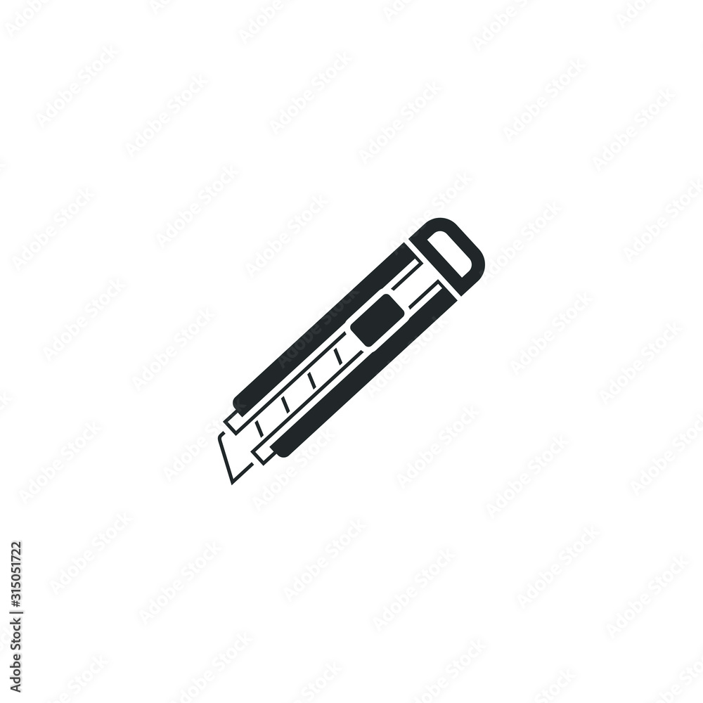 Poster cutter icon template color editable. working tools, construction and manufacturing symbol vector sig
