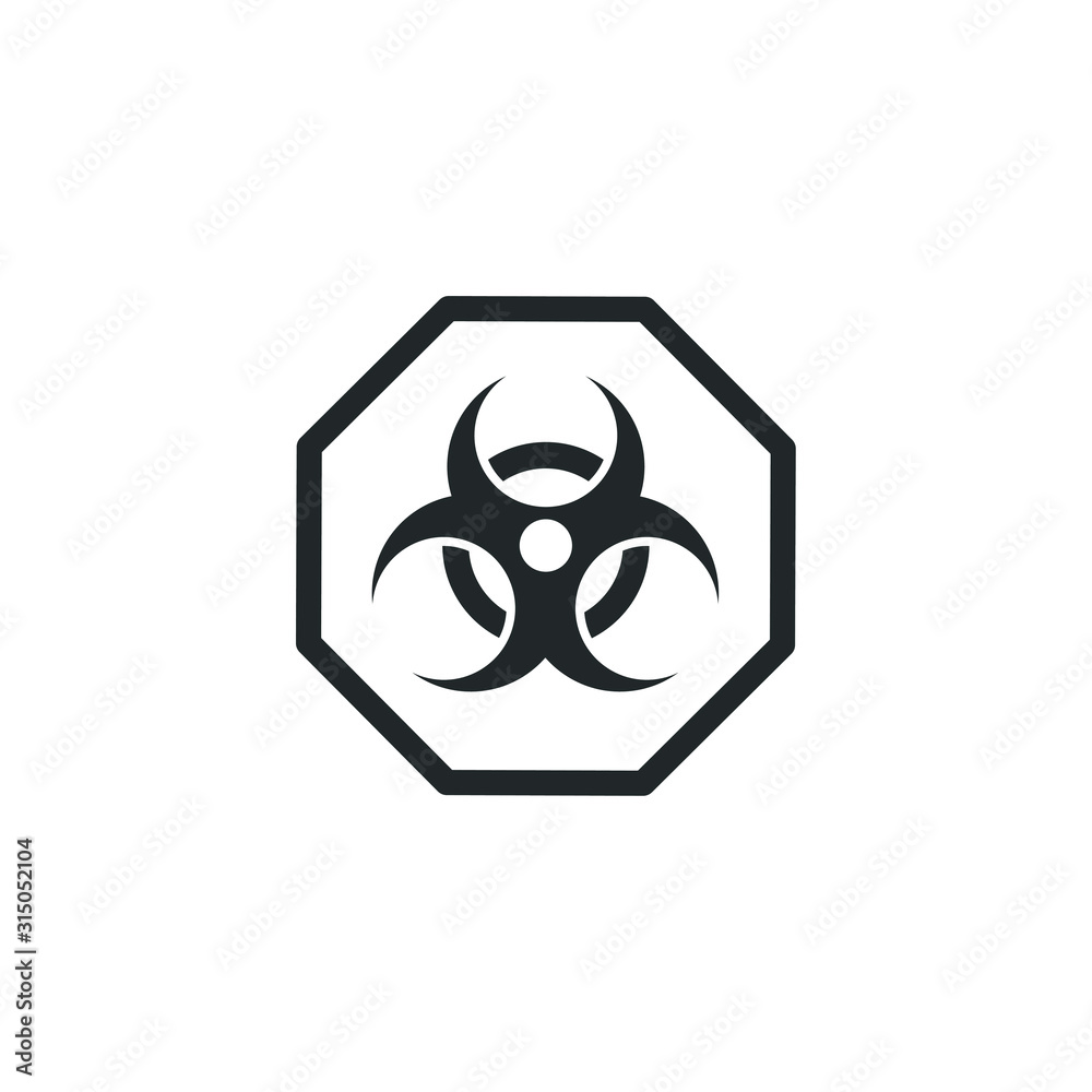 Aufkleber danger warning icon template color editable. danger warning symbol vector sign isolated on white bac
