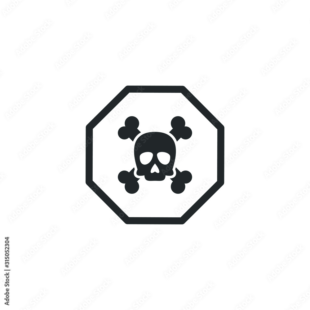 Aufkleber danger warning icon template color editable. danger warning symbol vector sign isolated on white bac