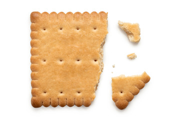 Butter biscuits on white.