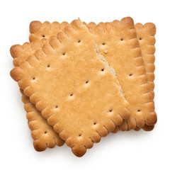 Butter biscuits on white.