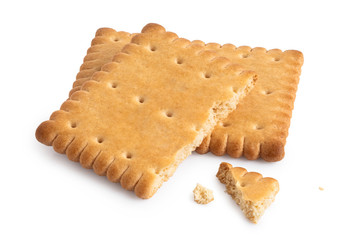 Butter biscuits on white.