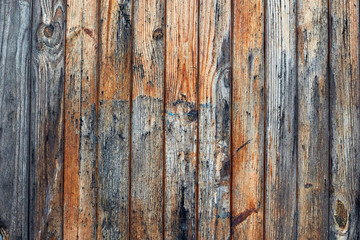 Wooden damaged texture, wallpaper and background, close-up. Grunge rustic design, decoration and exterior or interior details concept