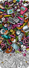 Fototapeta premium Designer hand drawn doodle banner. Cartoon detailed flyer.