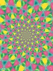 Colorful digital graphic kaleidoscope symmetry mandala style in laser light sunray trial pattern, Tie Dye , spiderweb art abstract background for art projects, banner, business,   card, 3D, template