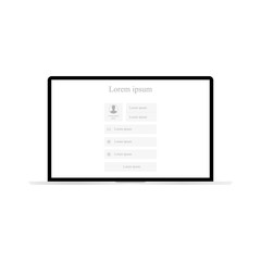 Create your account vector