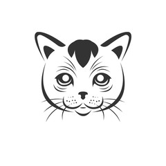 Vector of cat  on a white background, Animal. Pet. Easy editable layered  illustration. symbol. logo. icon. Mammals