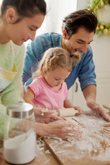 Handmade cookies baked by whole family