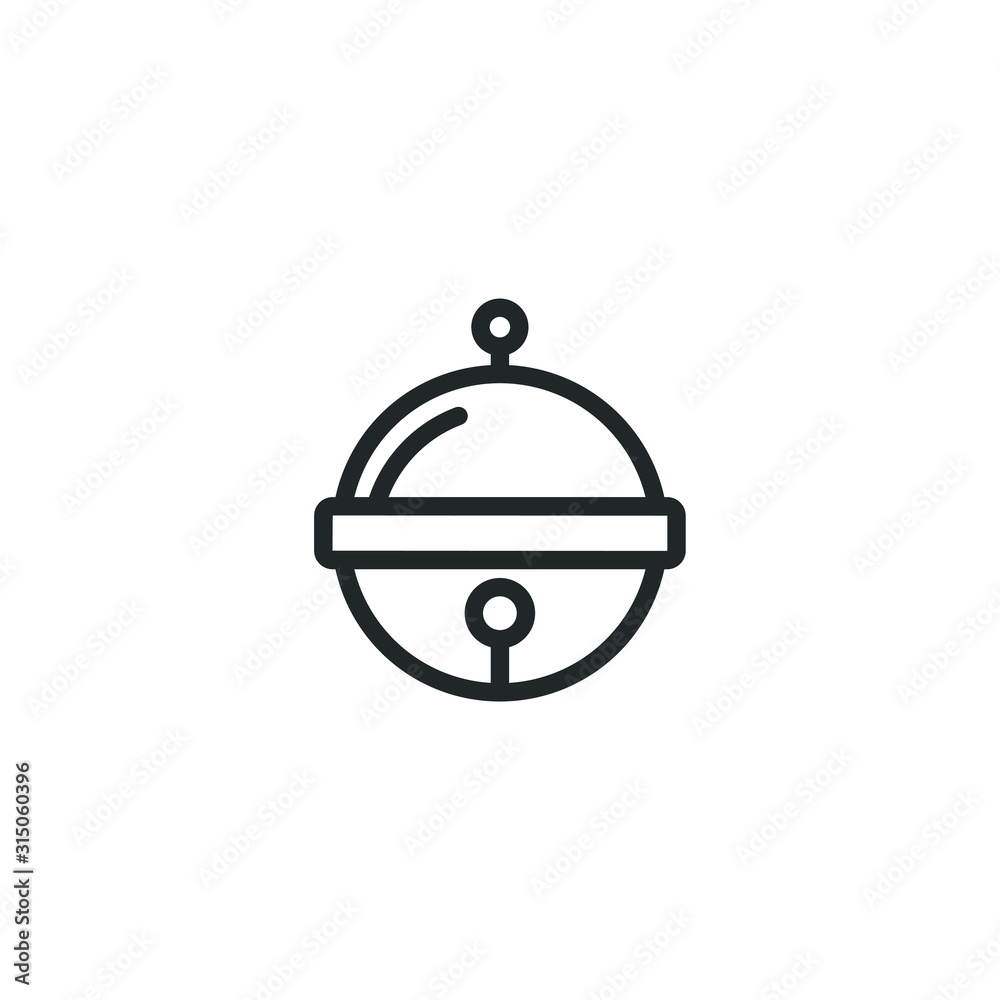 Aufkleber pet bell icon template color editable. pet bell symbol vector sign isolated on white background illu