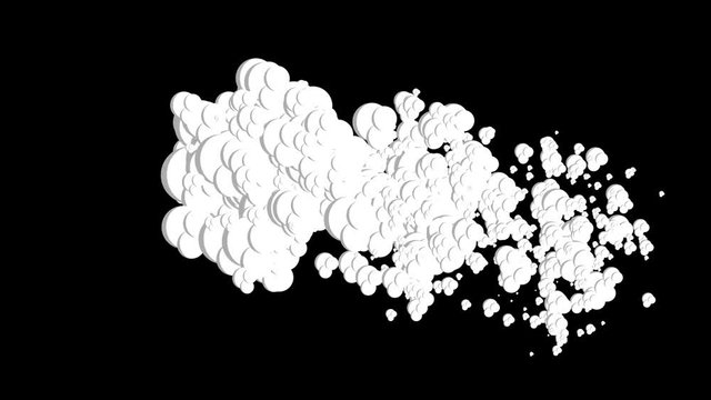 2d smoke explosion with alpha channel with 4K resolution.
