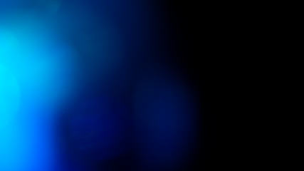 blue flare on a black background. beautiful light for design