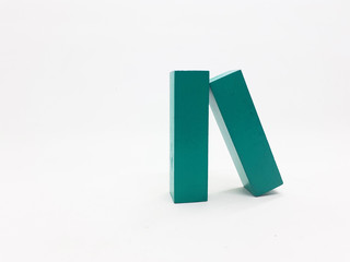 Artistic Handmade Colorful Various Shape Wooden Building Blocks Kid Toys for Playing and Creative Educational Purpose in White Isolated Background