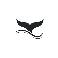 whale tail  template color editable. whale tail symbol vector sign isolated on white background illustration for graphic and web design.
