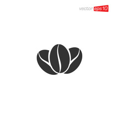 Coffee Bean Icon Design Illustration