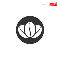 Coffee Bean Icon Design Illustration