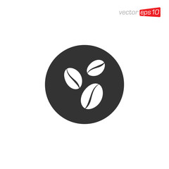 Coffee Bean Icon Design Illustration