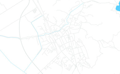 Lushnje, Albania bright vector map