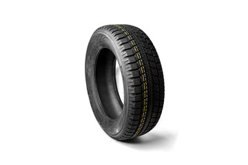Car tires isolated on white background