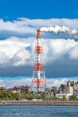 Fototapeta premium 四日市コンビナート 四日市ドーム前から望む工場風景