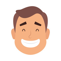 young man head avatar character icon