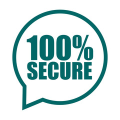 green vector banner 100% secure