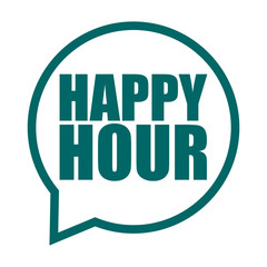 green vector banner happy hour