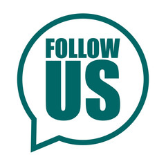 green vector banner follow us