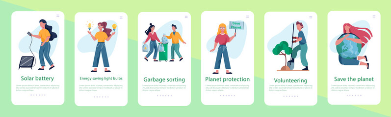 Ecology concept. Idea of recycling, garbage sorting and alternative energy.