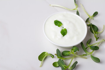 yogurt with fresh mint