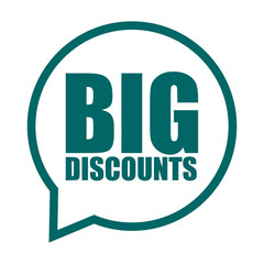 green vector banner big discounts