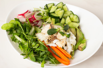fresh salad on a plate