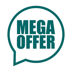 green vector banner mega offer