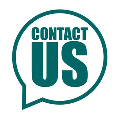 green vector banner contact us