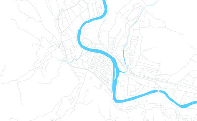 Zenica, Bosnia and Herzegovina bright vector map