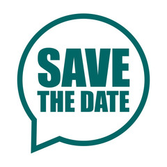green vector banner save the date