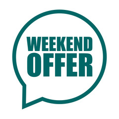green vector banner weekend offer