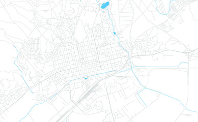 Stara Zagora, Bulgaria bright vector map