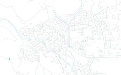 Fototapeta premium Sliven, Bulgaria bright vector map