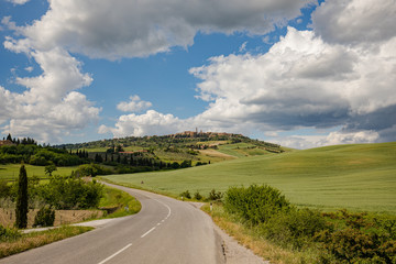 Fototapeta na wymiar Tuscany - Landscape panorama, hills and meadow, Toscana - Italy