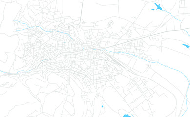 Shumen, Bulgaria bright vector map