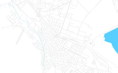 Vratsa, Bulgaria bright vector map